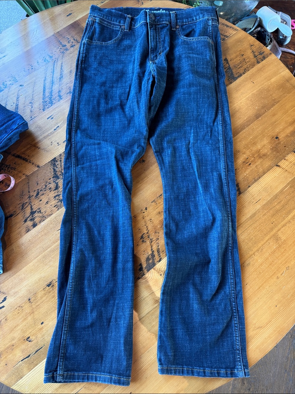 Men's Dark Blue Wrangler Denim Jeans 33x34